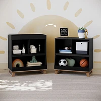 Storkcraft Modern 2-Shelf Changing Table - Black/Vintage Driftwood