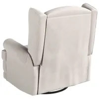 Storkcraft Serenity Wingback Upholstered Reclining Glider with USB Charging Port - Ivory