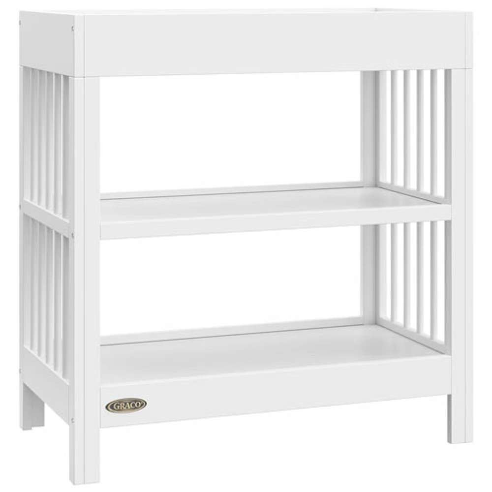 Graco Teddi 2-Shelf Changing Table with Changing Pad - White