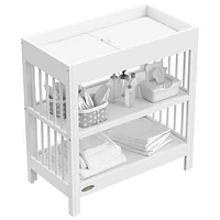 Graco Teddi 2-Shelf Changing Table with Changing Pad - White