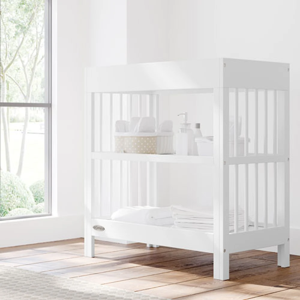 Graco Teddi 2-Shelf Changing Table with Changing Pad - White