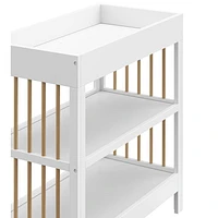 Graco Teddi 2-Shelf Changing Table with Changing Pad - White/Driftwood