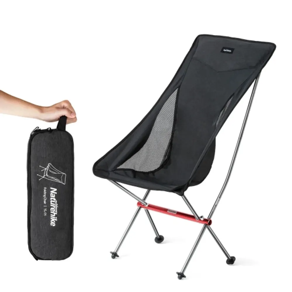 Outsunny Camping Backpack Chair with Padded, Compact Folding