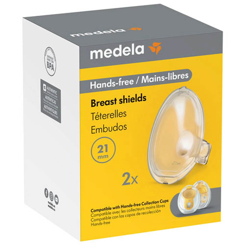 Medela Hands-Free Breast Shields - 21mm - 2-Pack