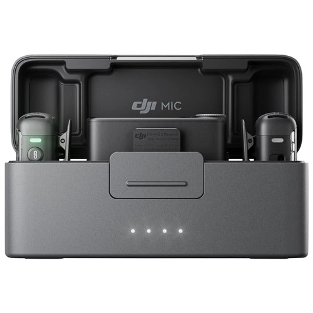 DJI Mic 2 Wireless Microphone (2 TX + 1 RX + Charging Case) - Shadow Black