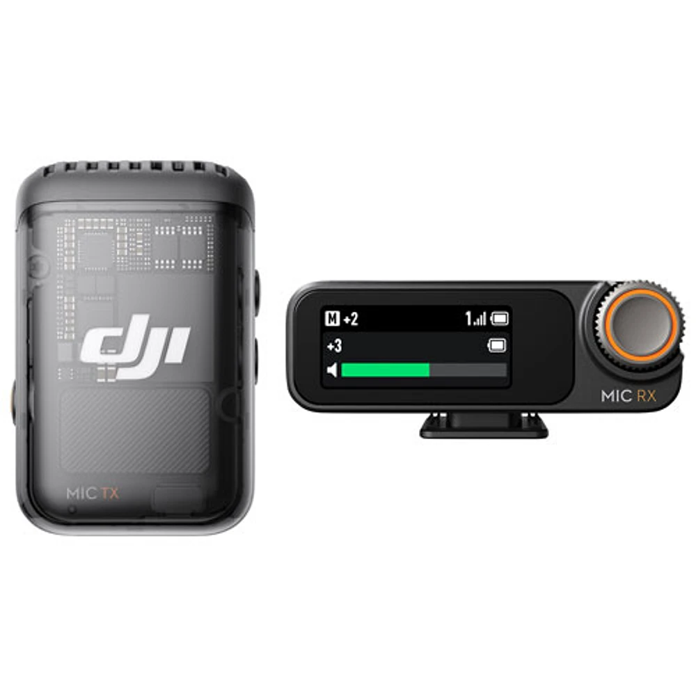 DJI Mic 2 Wireless Microphone (1 TX + 1 RX) - Shadow Black