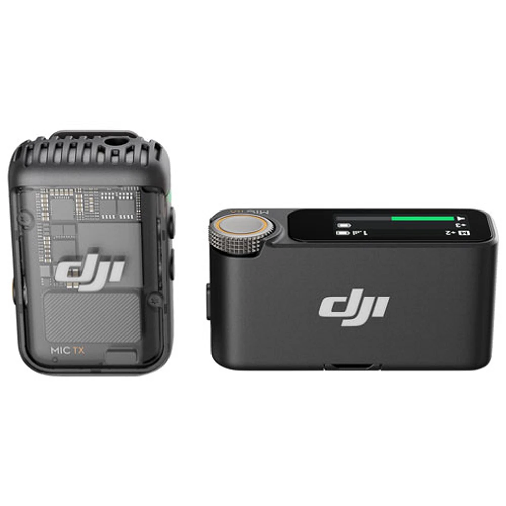 DJI Mic 2 Wireless Microphone (1 TX + 1 RX) - Shadow Black