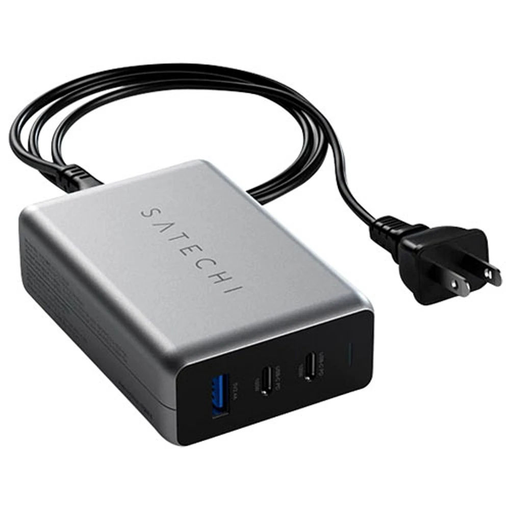 Satechi 100W 3-Port USB-C/USB-A Power Delivery GaN Compact Charger