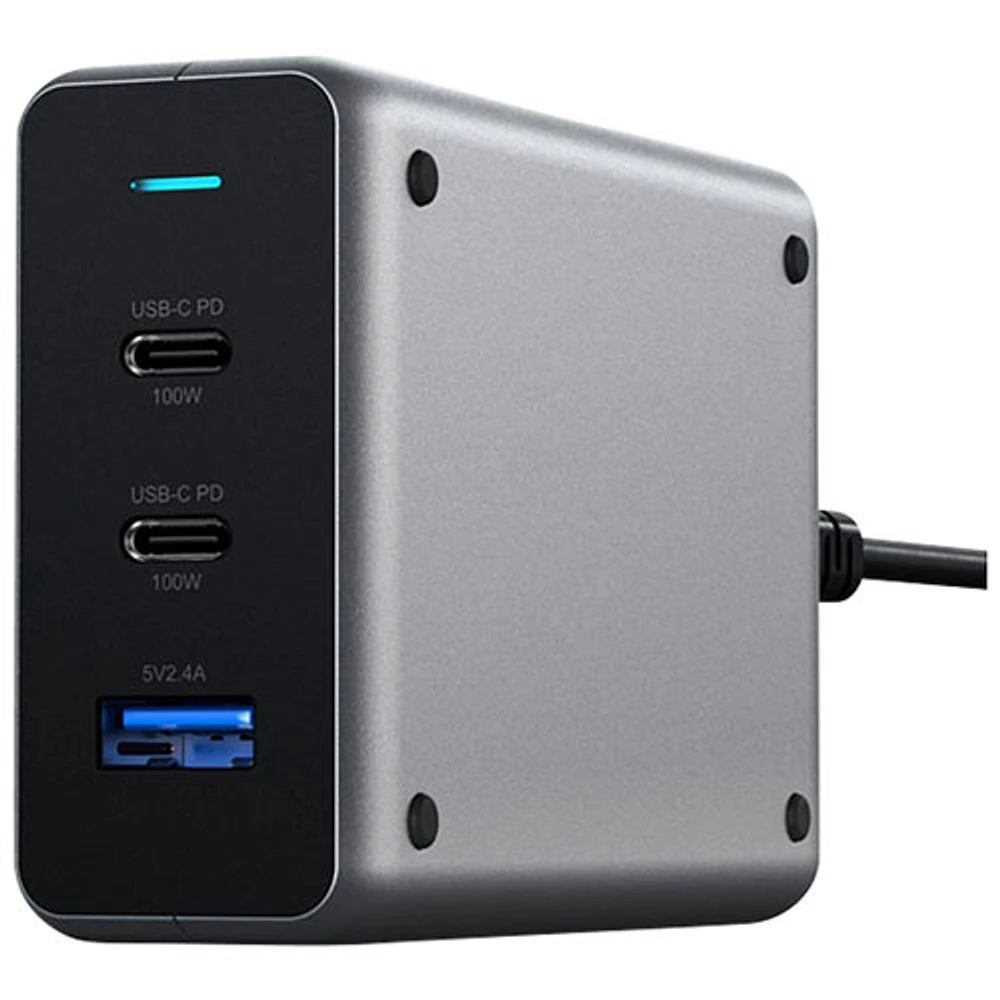 Satechi 100W 3-Port USB-C/USB-A Power Delivery GaN Compact Charger