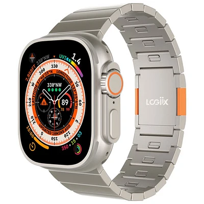 Bracelet en aluminium de LOGiiX pour Apple Watch Ultra de 42/44/45/49 mm - Titane