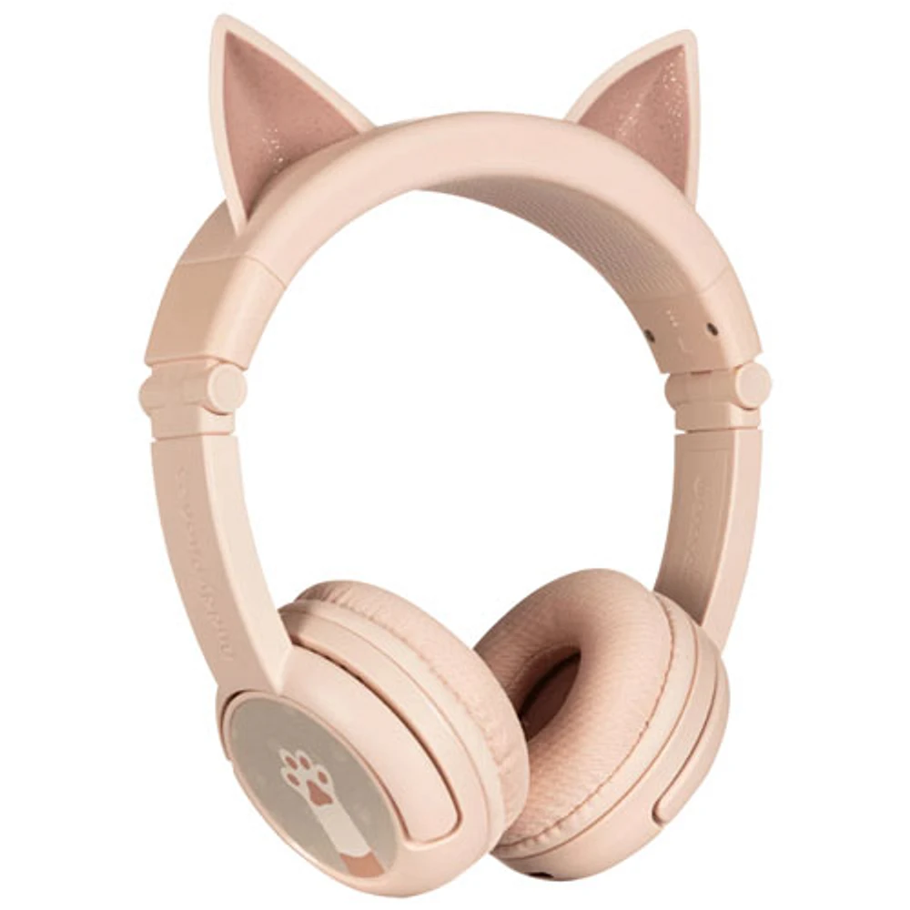 Onandoff BuddyPhones PlayEars+ Bluetoooth Headphones - Pink Cat