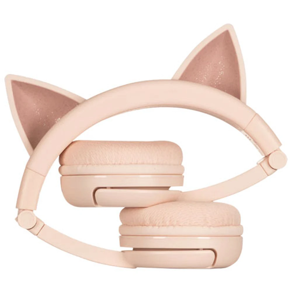 Onandoff BuddyPhones PlayEars+ Bluetoooth Headphones - Pink Cat