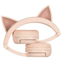 Onandoff BuddyPhones PlayEars+ Bluetoooth Headphones - Pink Cat