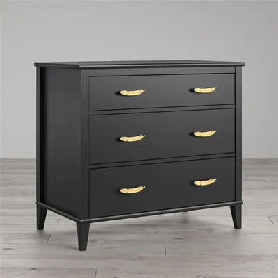 Commode de style transitionnel à 3 tiroirs Monarch Hill Hawken - Noir