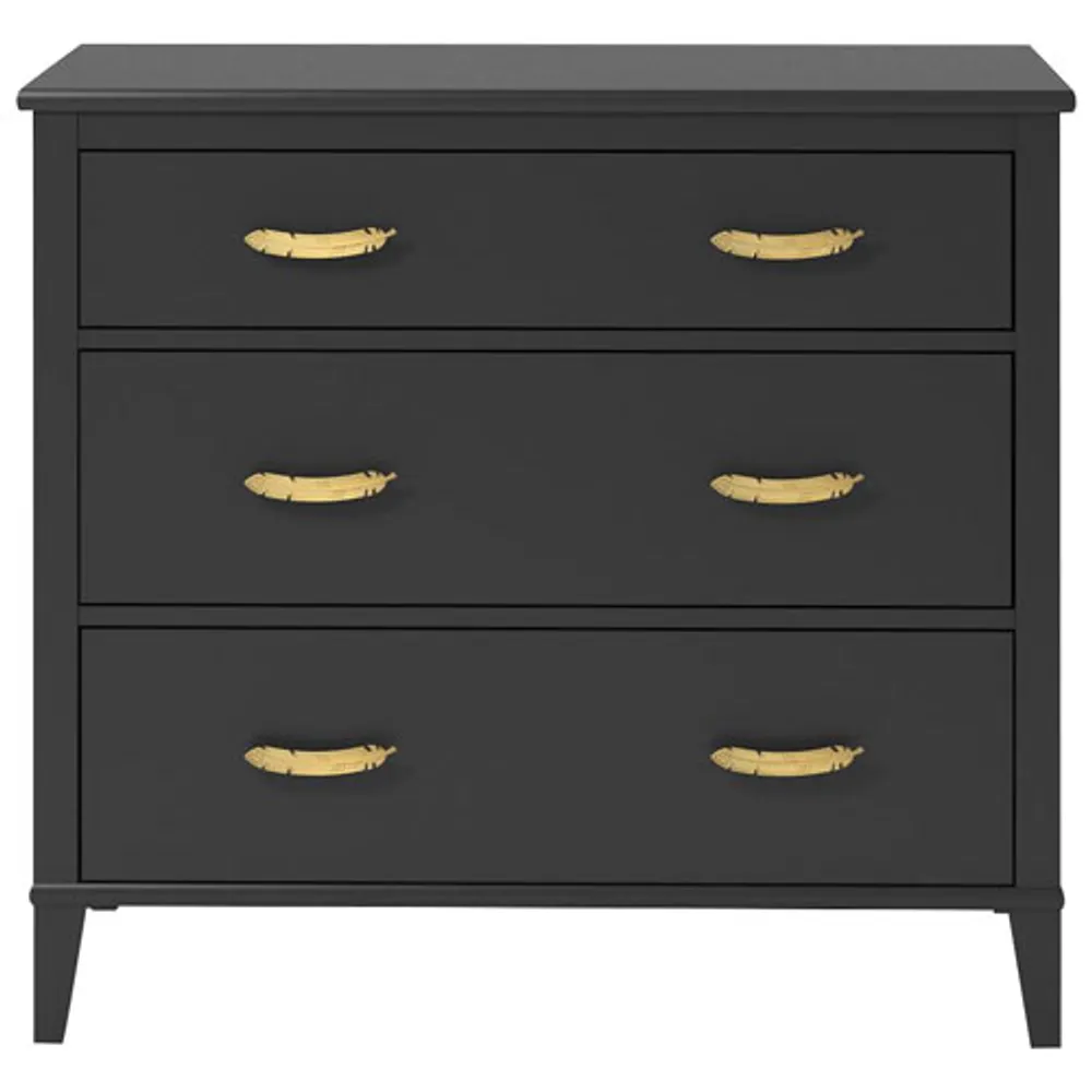 Commode de style transitionnel à 3 tiroirs Monarch Hill Hawken - Noir