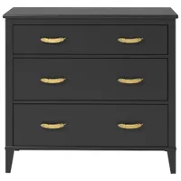 Monarch Hill Hawken Transitional 3-Drawer Kids Dresser - Black