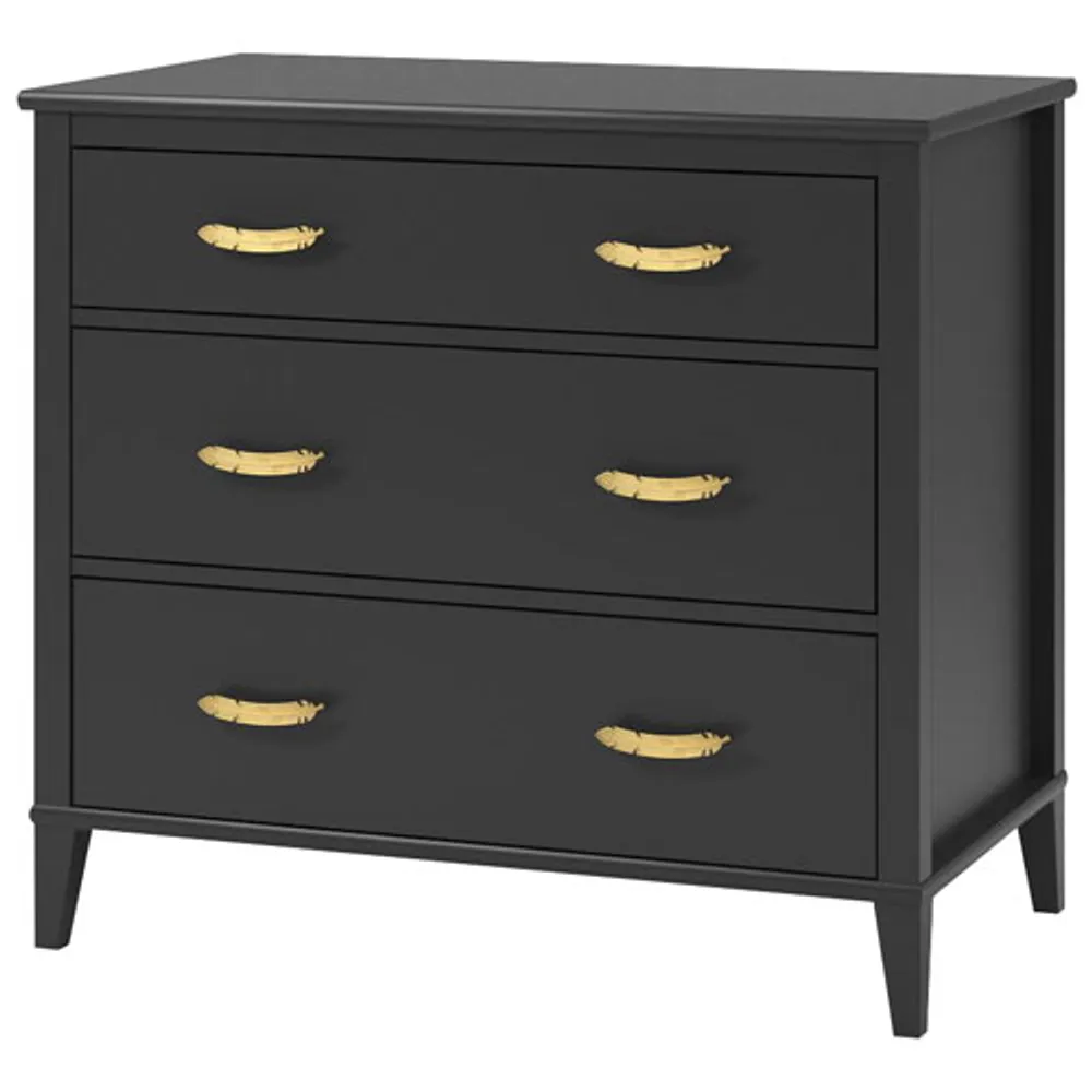 Commode de style transitionnel à 3 tiroirs Monarch Hill Hawken - Noir