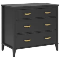 Monarch Hill Hawken Transitional 3-Drawer Kids Dresser - Black