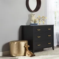 Monarch Hill Hawken Transitional 3-Drawer Kids Dresser - Black