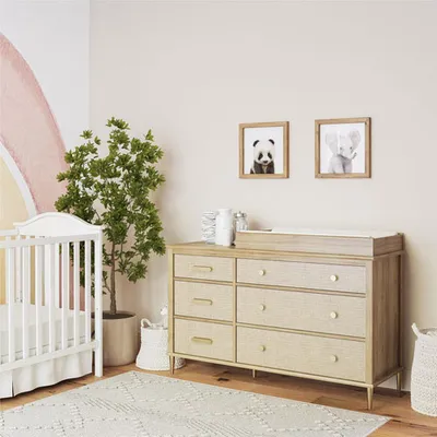 Shiloh Transitional 6-Drawer Kids Dresser - Natural