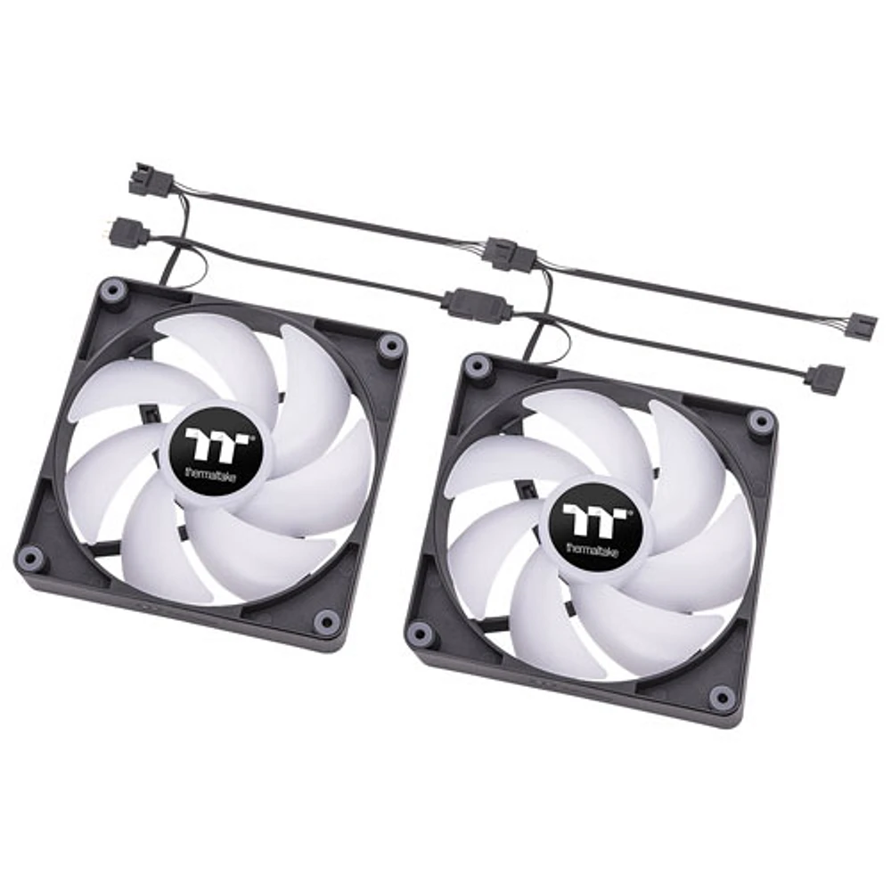 Ventilateur de tour ARGB CT120 de 120 mm de Thermaltake - Paquet de 2 - Noir