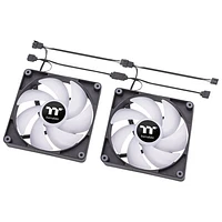 Ventilateur de tour ARGB CT120 de 120 mm de Thermaltake - Paquet de 2 - Noir