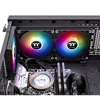 Ventilateur de tour ARGB CT120 de 120 mm de Thermaltake - Paquet de 2 - Noir