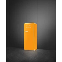 Smeg Veuve Clicquot 24" 9.9 Cu. Ft. Top Freezer Refrigerator with LED Lighting (FAB28URDYVC3) - Orange