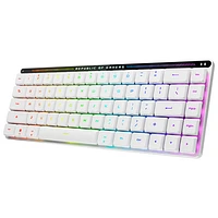 Clavier de jeu mécanique rétroéclairé à profil bas Bluetooth ROG M603 Falchion RX Red d'ASUS - Blanc - Exclusivité BBY