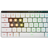 Clavier de jeu mécanique rétroéclairé à profil bas Bluetooth ROG M603 Falchion RX Red d'ASUS - Blanc - Exclusivité BBY