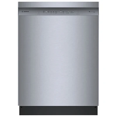 Boîte ouverte - Lave-vaisselle encastrable 24 po 46 dB avec troisième panier de Bosch (SHE5AE75N) - Inox - Endommagé