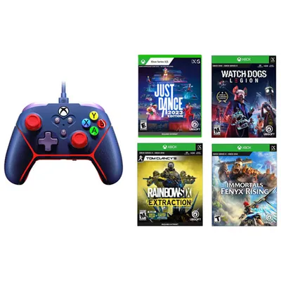 Surge Livewire Microwatt Wired Controller for Xbox Series X|S / Xbox One w/ 4 Games