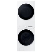 Samsung 5.3 Cu. Ft. Electric Washer & 7.6 Cu. Ft. Dryer Laundry Hub (WH46DBH550EWAC) - White - Only at Best Buy