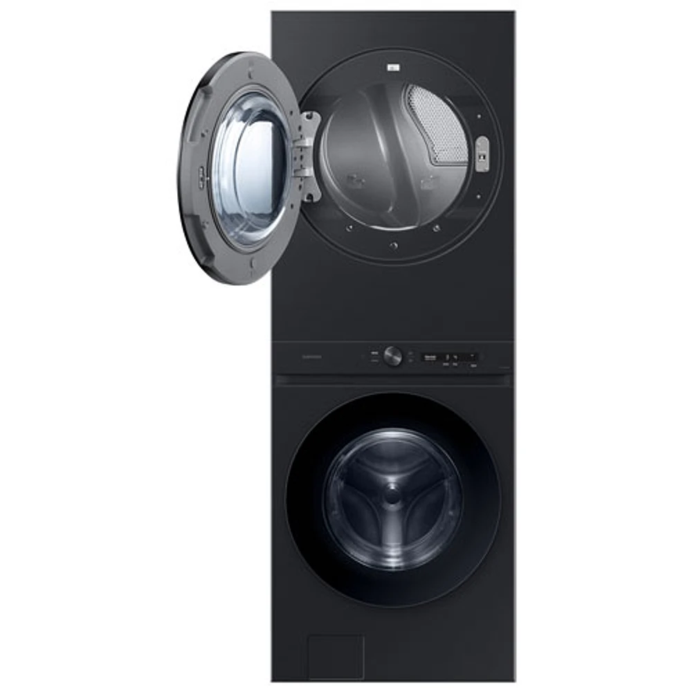 Samsung 5.3 Cu. Ft. Front Load Electric Washer & Dryer Laundry Hub (WH46DBH550EVAC) - Black Stainless Steel