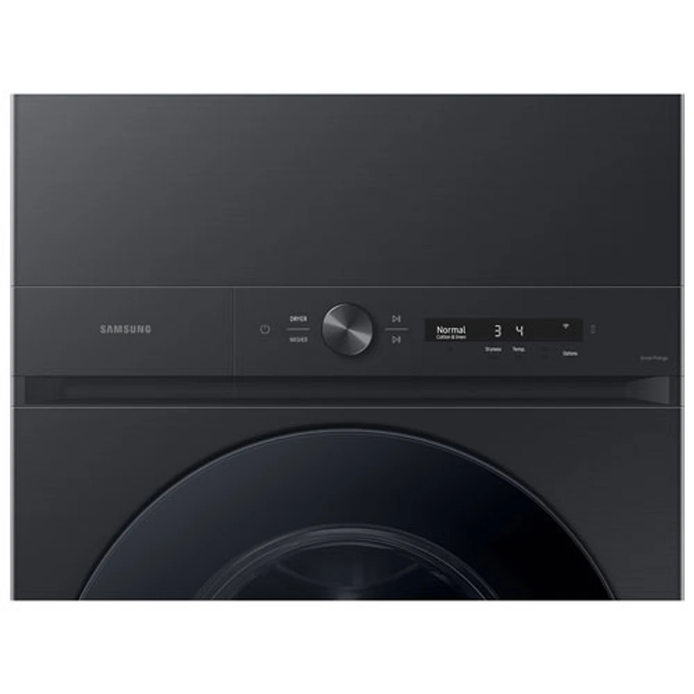 Samsung 5.3 Cu. Ft. Electric Washer & 7.6 Cu. Ft. Dryer Laundry Hub (WH46DBH550EVAC) - Black Stainless