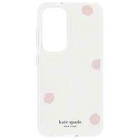 Kate Spade New York Fitted Hard Shell Case for Galaxy S24 - Hollyhock Cream