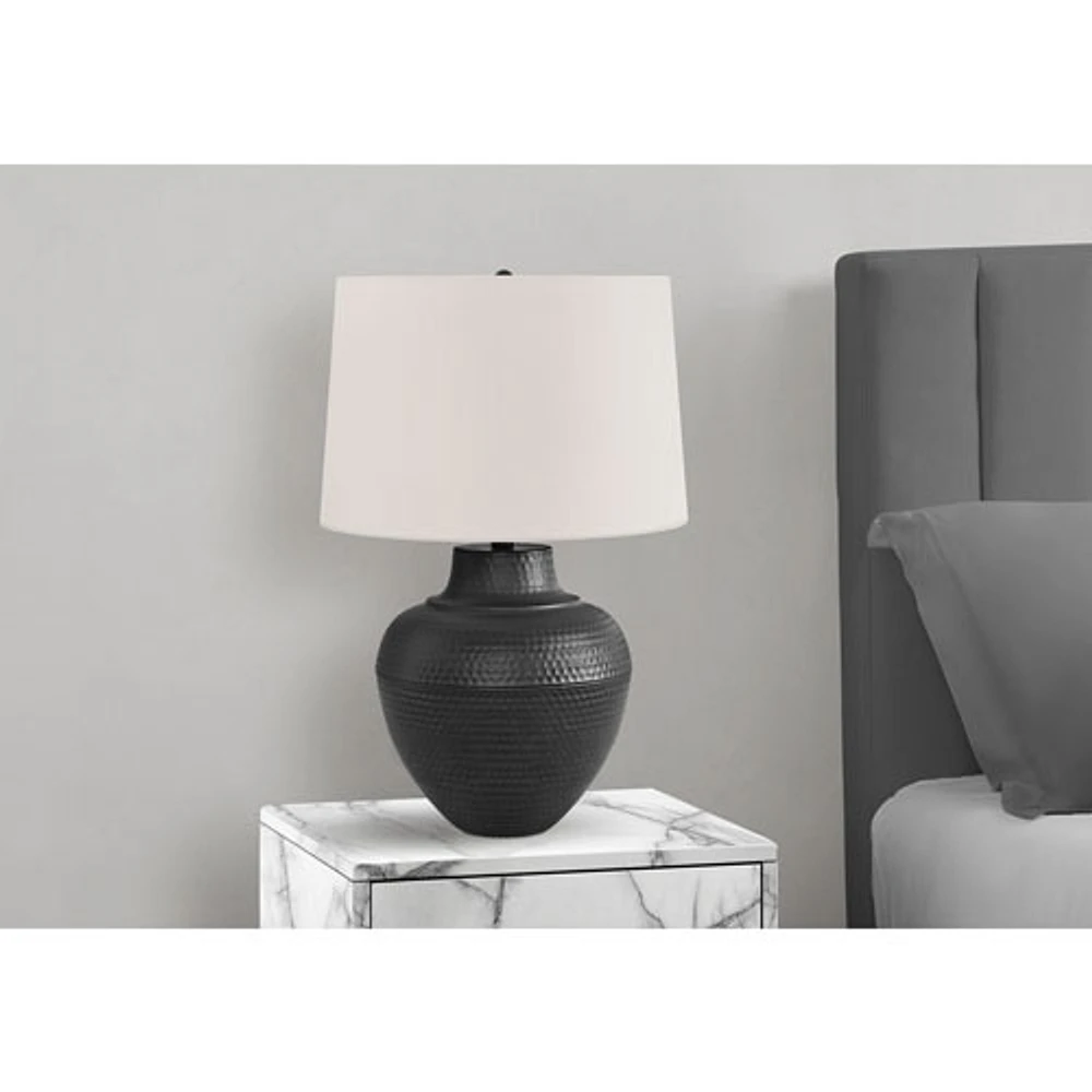 Monarch Transitional 26" Table Lamp - Black/Cream