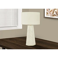 Monarch Contemporary 29" Table Lamp - White/Cream