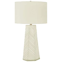 Monarch Contemporary 29" Table Lamp - White/Cream