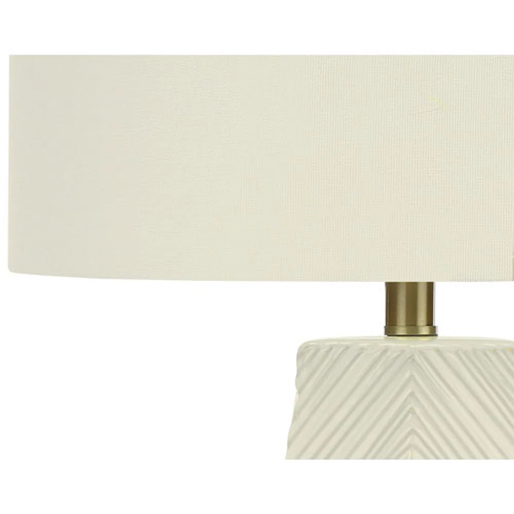 Monarch Contemporary 29" Table Lamp - White/Cream