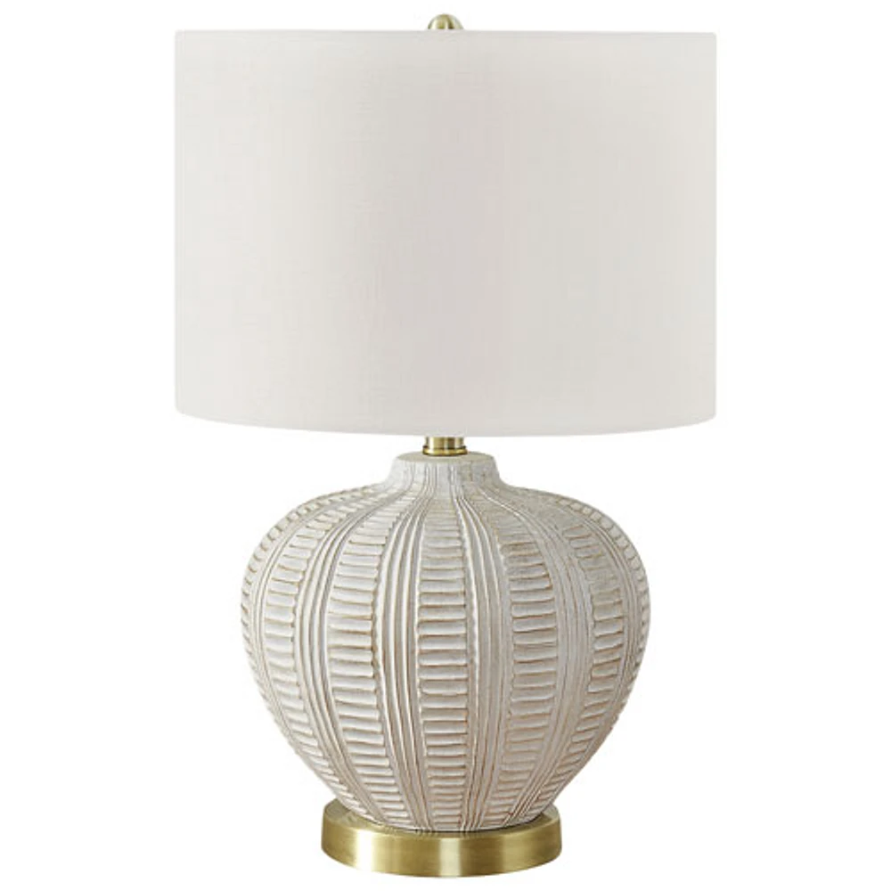 Monarch Transitional 21" Table Lamp - Cream