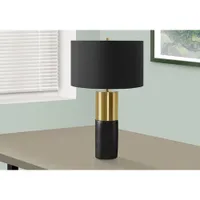 Monarch Contemporary 25" Table Lamp - Black