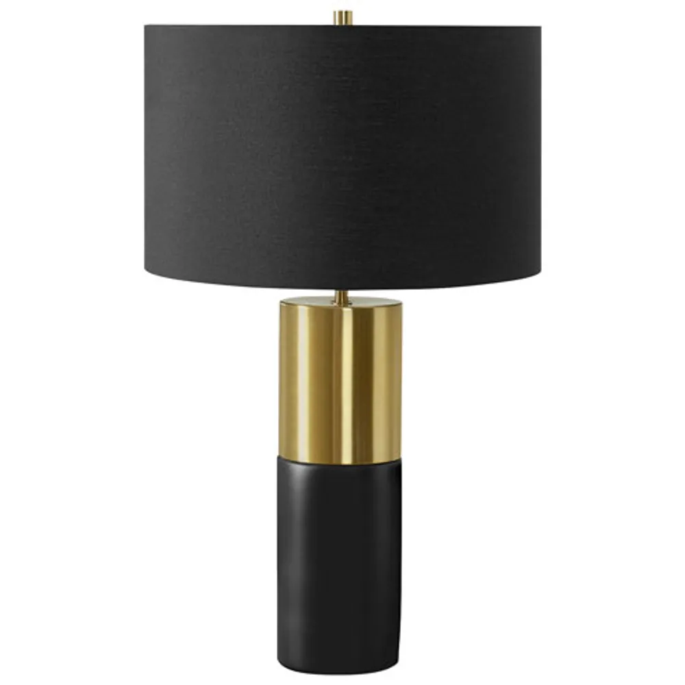 Monarch Contemporary 25" Table Lamp - Black