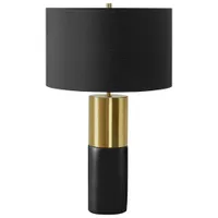 Monarch Contemporary 25" Table Lamp - Black