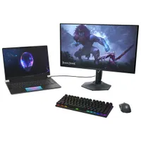 Moniteur jeu FreeSync DEL DELO GTG 0,03 ms QHD 360 Hz 26,7 po Alienware de Dell (AW2725DF) - Face cachée de la lune