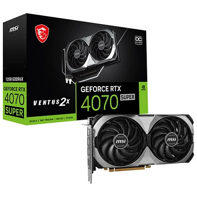 MSI GeForce RTX 4070 Super 12G VENTUS 2X OC 12GB GDDR6X Video Card