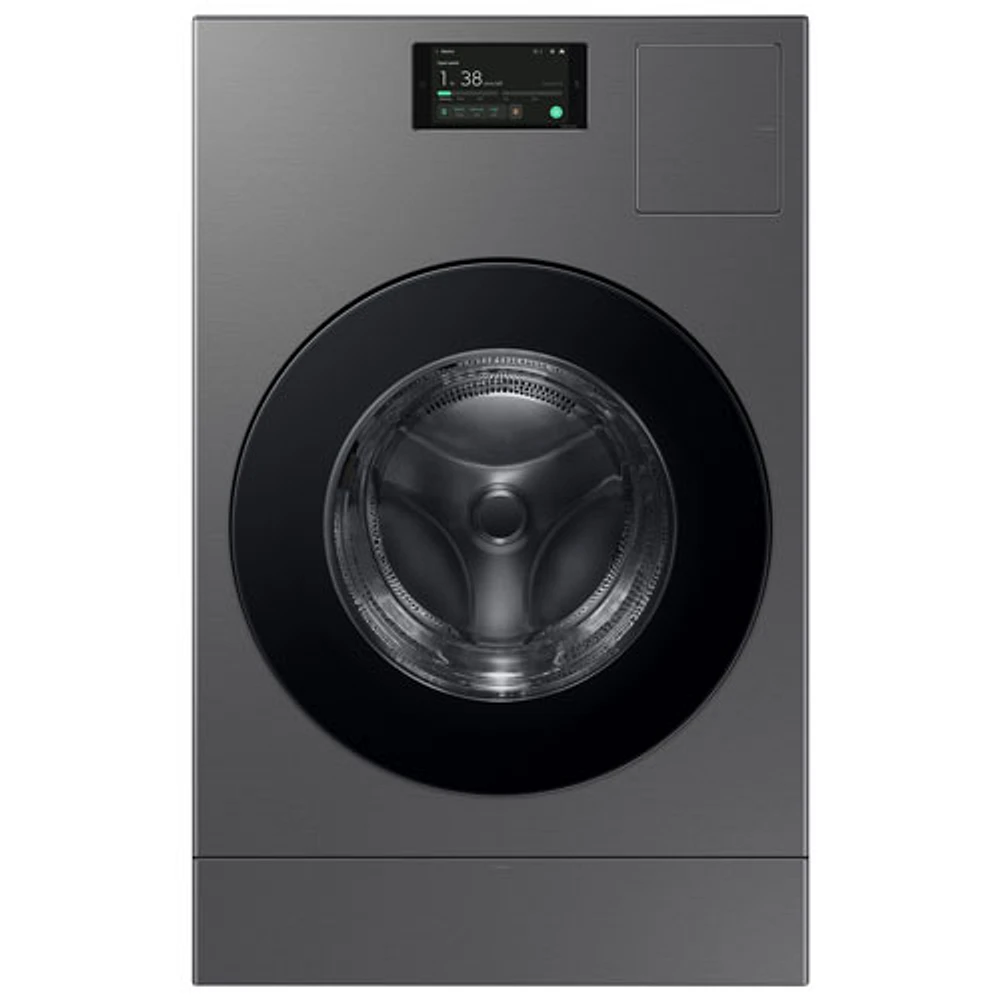 Laveuse-sécheuse à pompe à chaleur hybride de 6,1 pi³ de Samsung (WD53DBA900HZA1) - Acier foncé