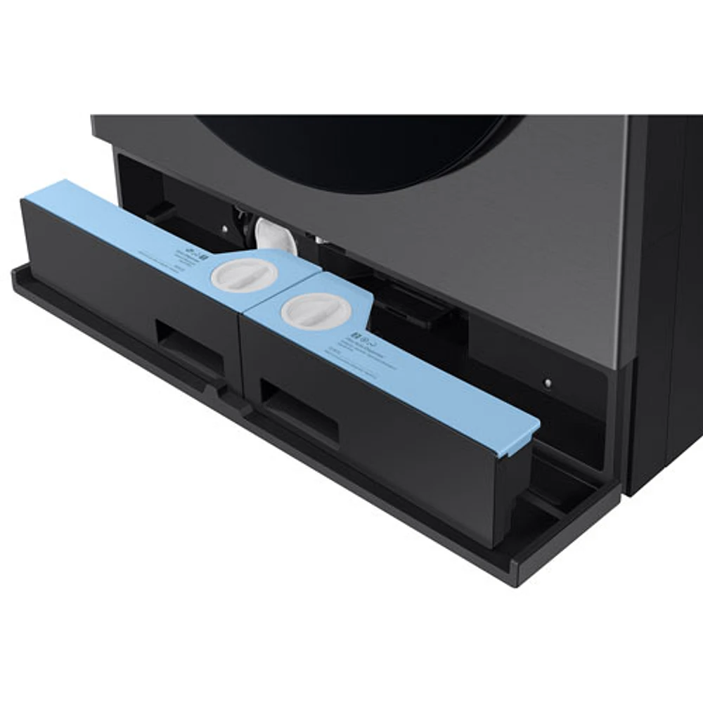 Laveuse-sécheuse à pompe à chaleur hybride de 6,1 pi³ de Samsung (WD53DBA900HZA1) - Acier foncé