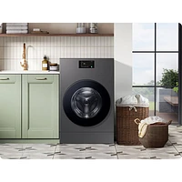 Laveuse-sécheuse à pompe à chaleur hybride de 6,1 pi³ de Samsung (WD53DBA900HZA1) - Acier foncé