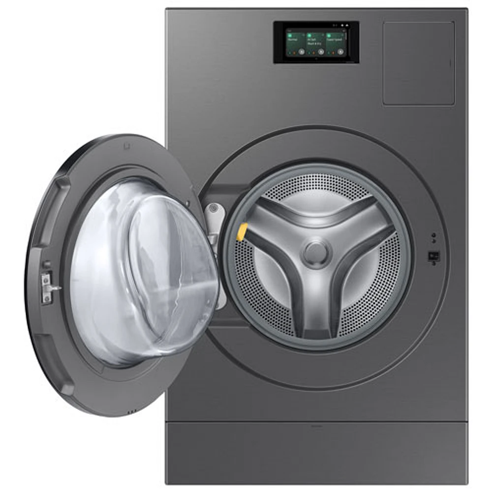 Laveuse-sécheuse à pompe à chaleur hybride de 6,1 pi³ de Samsung (WD53DBA900HZA1) - Acier foncé